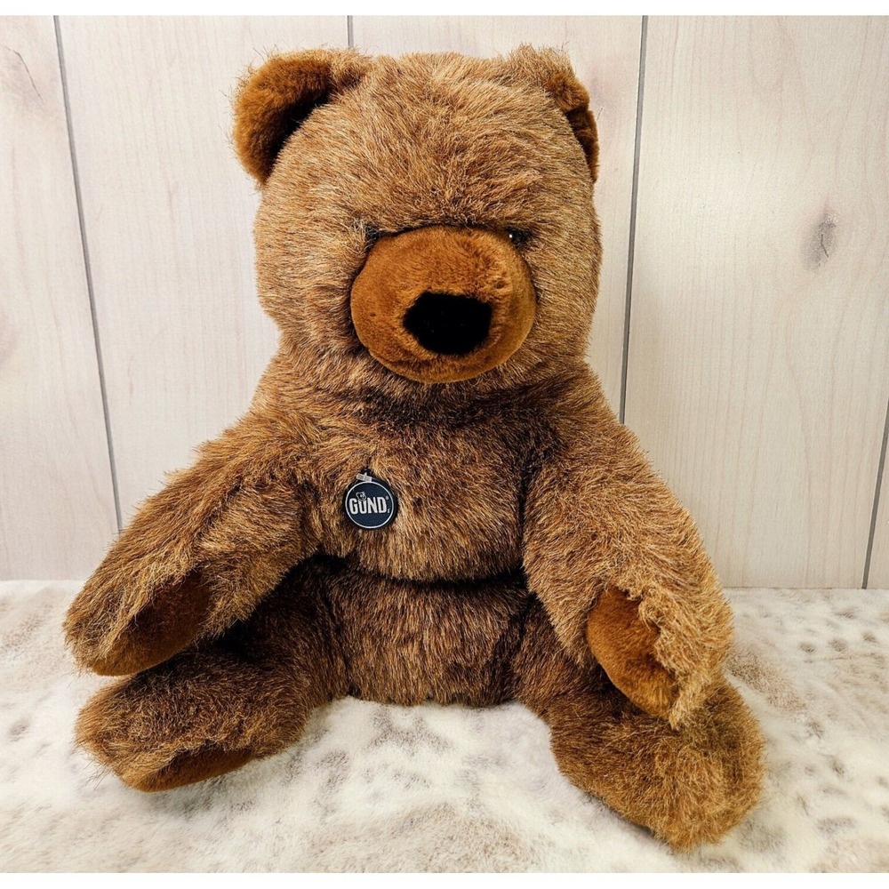 Gund Collectors Classic 16" Brown Bear 1977 Grizzly Limited Edition Hard Eyes
